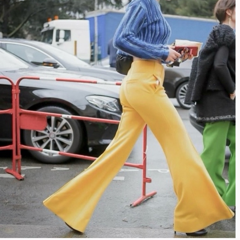Celine Yellow Flare pants
